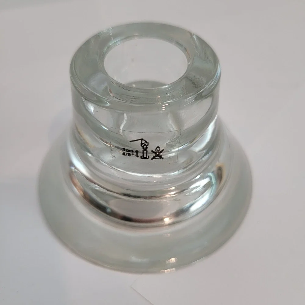 IKEA Candle Holder‎ K Hagberg M Hagberg Clear Glass Taper Minimalist Modern